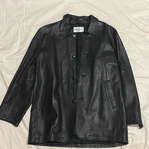 Bullock & Jones Blk Leather Jacket